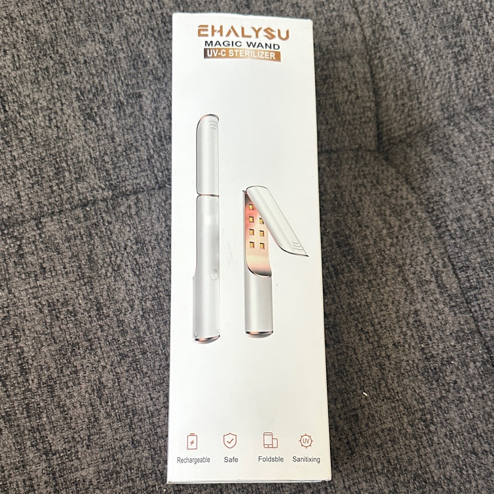 EHALYSU Portable UV Light Sanitizer LED Magic Wand UVC Handheld Sterilizer